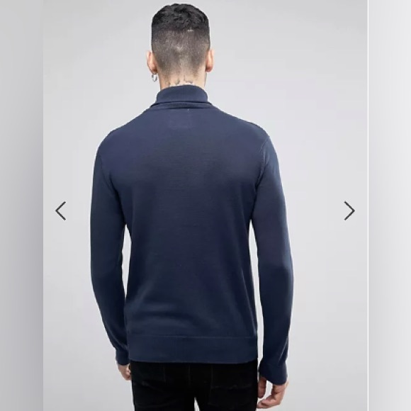 Brave Soul Roll Neck Sweater Navy blue - Small - Picture 2 of 4